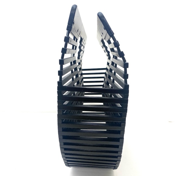 Women’s Black Mini Ark Top Handle Bamboo Tote - Picture 4 of 6